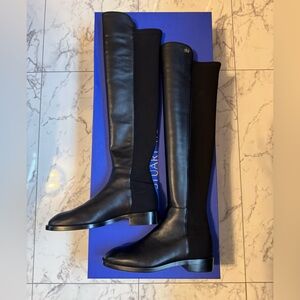 Stuart Weitzman 5050 Boots – Black Leather/Suede – Size 36.5 NEW